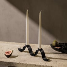 Waved Wrought Iron Candelabra